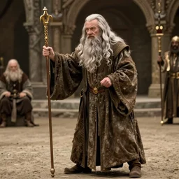 elderly gene wilder playing gandalf, still from lord of the rings ( 2 0 0 3 )