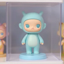 cute xenomorph action figure, pastel colors, home display