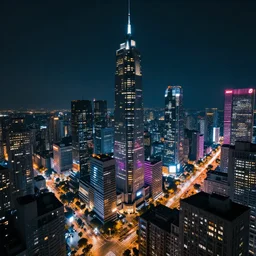 cyberpunk city at night