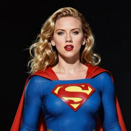 frank frazetta portrait of scarlett johansson as supergirl