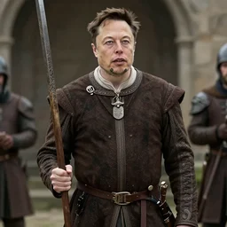 photo of elon musk in the middle ages, award winning, lots of detail,