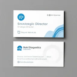 a business card for the strategic director of rok diagnostics