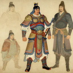 warrior, character design, ming dynasty, colorful, painting by gaston bussiere, craig mullins, j. c. leyendecker, tom of finland