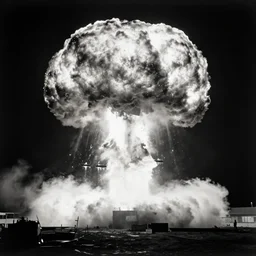 nuclear explosion, circa 1 9 5 2 photographed by a rapatronic camera less than 1 millisecond after detonation, gelatin silver print
