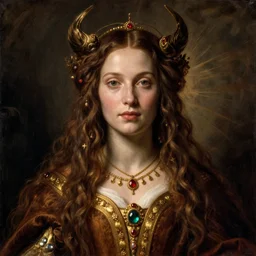 beautiful witch circe, art by jan van eyck