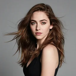 wind in the hair,Emmy Rossum, realistic, photo studio, HDR, 8k, trending on artstation