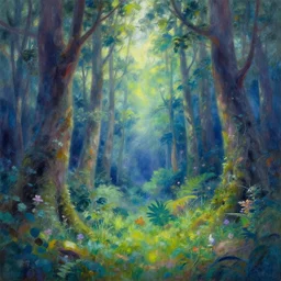 magical forest by Thomas Kinkade