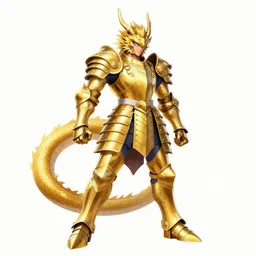 golden dragon born fighter wearing plate armor, matte painting, painted by yoshitaka amano