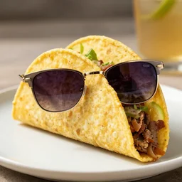a taco wearing sunglasses, photo