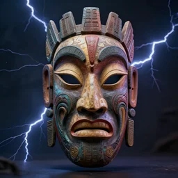 render as a very beautiful 3 d tribal mask, cinematic lightning, medium shot, mid - shot, highly detailed, trending on artstation, unreal engine 4 k, cinematic wallpaper