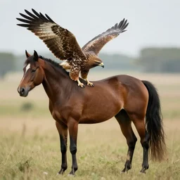 hybrid between hawk and horse, profile, extremely detailed, nature photography, artstation