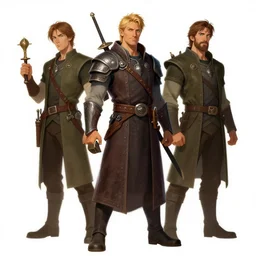 beautiful! coherent! dungeons and dragons character, by larry elmore, gerald brom, ralph horsley, wayne reynolds, strong line, deep color, chainmail, short red hair, high contrast