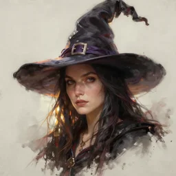 detailed fantasy art painting of d & d fantasy witch headshot character portrait. greg rutkowski, jim henson artstation cinematic