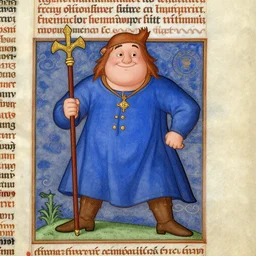 Big Chungus on a medieval illuminated manuscript