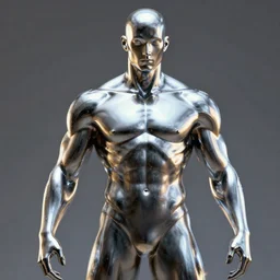 portrait of statue muscle, chrome, reflect, 8 k uhd, unreal engine, octane render in the artstyle of finnian macmanus, john park and greg rutkowski
