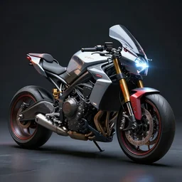 a futuristic cyberpunk 2 0 7 7 motorcycle concept designed by art zhu, highly detailed, intricate, dramatic lighting,
