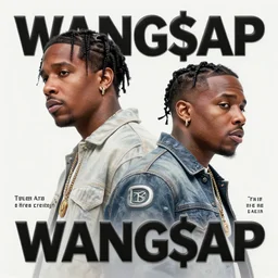 An album cover for a collaborative album between ASAP Rocky and Tyler the Creator titled WANG$AP, intricate details, 8K concept art