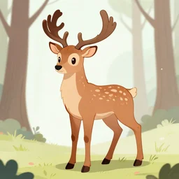 an anthropomorphic deer, fursona!!! by don bluth, by kawacy, trending on artstation, full body