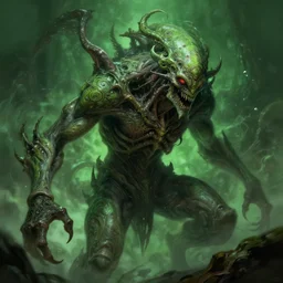 lovecraftian entity, monster, gruesome, greenish tones, intricate, highly detailed, dynamic lighting, digital art, digital painting, artstation, wlop, sharp focus, illustration, art by john dyer baizley, 8 k
