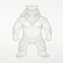 a beautiful painting of full - body tangaroa - whakamau - tai, wisdom, good and evil, white ink + magical + symmetrical + detailed intricate + heraldic design + atmosphere high details, in the style of jean delville, artstation, 8 k, 4 k, cinematic