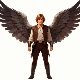 symmetry!! anakin skywalker with wings, digital illustration fanart artstation by muhammad aiman