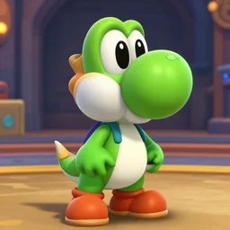 screenshot of yoshi appearing in quake 2