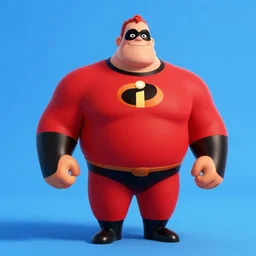 the notorious b. i. g. as red kool - aid man mixed with mr incredible superhero animation pixar style, shaded lighting poster by magali villeneuve, artgerm, jeremy lipkin and michael garmash, rob rey and kentaro miura style, trending on art station