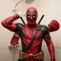 funny deadpool shower photos