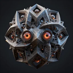 a fractal mandelbulb god with eyes by alex gray, concept art, sharp angles, robot, octane render, 8 k, unreal engine