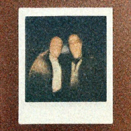 polaroid of Homelander and Billy Butcher on holday having a great time together