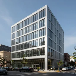 “a tech company office in a downtown class a building”