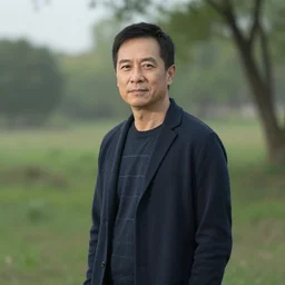 a portrait of a character in a scenic environment by emerson tung