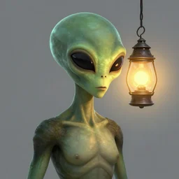 the alien with the lantern head, replaced, artstation