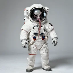 extremely detailed studio portrait of space astronaut, alien tentacle protruding from eyes and mouth, slimy tentacle breaking through helmet visor, shattered visor, helmet is off, full body, soft light, disturbing, shocking news, award winning photo by james van der zee