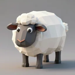 Low!! poly!! 3d!! sheep!