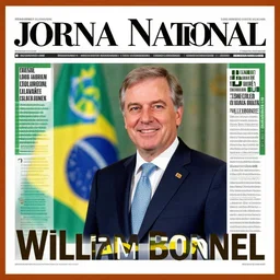 william bonner as president of brazil in a headline in jornal nacional