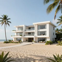a majestic beach front property, ultra high quality, photo realistic, trending on artstation, octane render, unreal engine 5