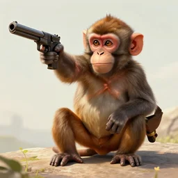 Monkey with a gun!, HD