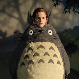 movie still of emma watson in my neighbor totoro