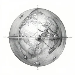 anatomical drawing diagram of a dyson sphere, isaac aasimov, kim jung gi