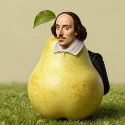 william shakespeare as a pear!!!