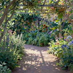 a photorealistic picture of monet's garden