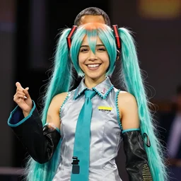 Obama as Hatsune Miku, smiling
