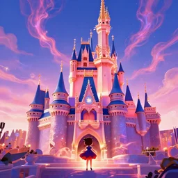pixar magic kingdom fantasy artstation vivid magic energy flow