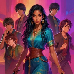 portrait of beautiful, maya ali mage, gloomhaven, dynamic lighting, gaudy colors, octane render aesthetic, matte painting concept art, official fanart behance hd artstation by jesper ejsing, by rhads and makoto shinkai and lois van baarle and ilya kuvshinov and rossdraws