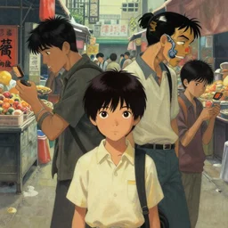 anak orang gila di pasar, beautiful matte painting, brian froud, yoshitaka amano, kim keever, victo ngai, james jean