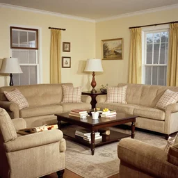 a typical American living room from 1950