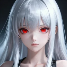 advanced digital anime art, cyberpunk girl with silver and red eyes with long black hair wielding a katana , painted by RossDraws in the style of Makoto Shinkai, very high detail, medium sensor , Gaussian blur, f/15 , 35mm —W 1920 —H 1080