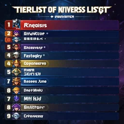 tierlist of universes