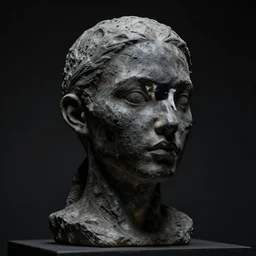 obscure sculpture, deep web, dark realistic background